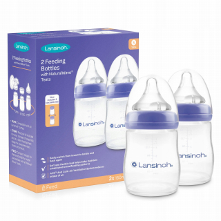 LANSINOH Sada 2 x Fľaša 160ml + cumlíky